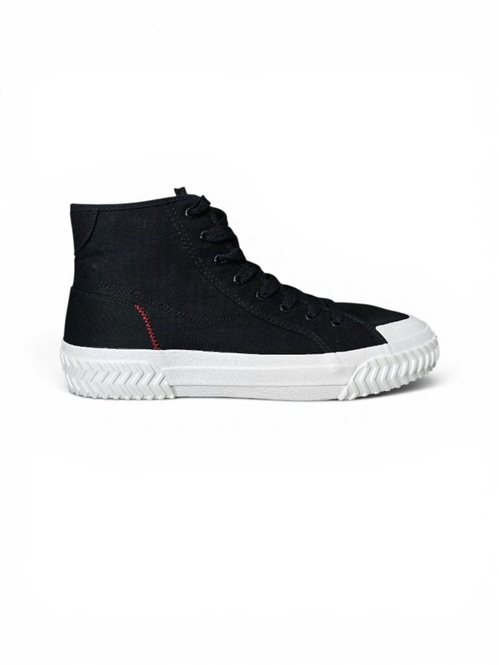 Skechers Street Trax Hi-Tread New Canvas High Top Wedge Fit Sneaker Black 11